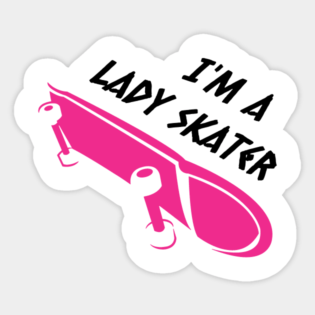 Lady Skater Sticker by Qwerdenker Music Merch